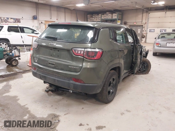 2020 Jeep Compass Sport with VIN 3C4NJDAB7LT132688, listed as a IAAI auction lot 41262430 with 91,167 mi miles and . Bid and sale history available at DreamBid. Image 4.