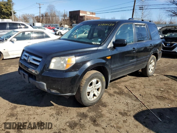 2007 Honda Pilot EX with VIN 2HKYF18437H531057, listed as a Copart auction lot 47228535 with 254,195 mi miles and Salvage Title. Bid and sale history available at DreamBid. Image 1.
