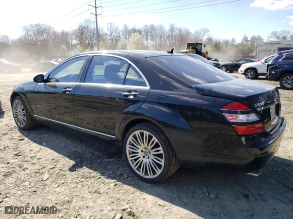 2007 Mercedes-Benz S-Class 5.5L V8 with VIN WDDNG86X07A140743, listed as a Copart auction lot 49388175 with 151,797 mi miles and Salvage Title. Bid and sale history available at carsss.com. Image 2.