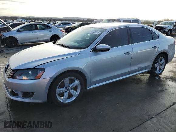 2012 Volkswagen Passat SE with VIN 1VWBH7A36CC049304, listed as a Copart auction lot 85034614 with 106,138 mi miles and Clean Title. Bid and sale history available at carsss.com. Image 1.