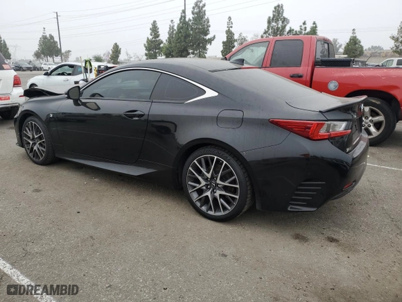 2016 Lexus RC 350 with VIN JTHHE5BC7G5014398, listed as a Copart auction lot 75548674 with 122,106 mi miles and Salvage Title. Bid and sale history available at carsss.com. Image 2.
