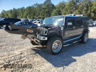 2006 Hummer H2 with VIN 5GRGN23U06H104393, listed as a Copart auction lot 46208975 with 168,053 mi miles and Salvage Title. Bid and sale history available at carsss.com. Image 1.