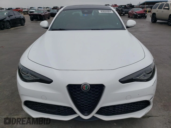 2022 Alfa Romeo Giulia with VIN ZARFAMAN6N7666308, listed as a Copart auction lot 85026984 with Not provided miles and Salvage title. Bid and sale history available at DreamBid. Image 5.