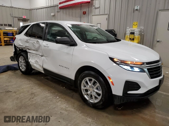 2022 Chevrolet Equinox LS z VIN 3GNAXSEV3NS116543, wystawiony jako Copart lot #51323205 z przebiegiem 59 389 mil mil oraz Szkoda całkowita • Salvage title. Historia ofert i sprzedaży dostępna na DreamBid. Obrazek 4.