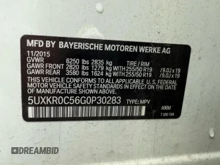 2016 BMW X5 xDrive35i with VIN 5UXKR0C56G0P30283, listed as a Copart auction lot 48347075 with 205,300 mi miles and Clean Title. Bid and sale history available at carsss.com. Image 10.