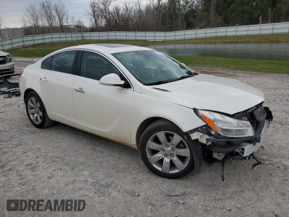 2013 Buick Regal Turbo Premium 1 with VIN 2G4GS5EV4D9176101, listed as a Copart auction lot 53747315 with 0 mi miles and Salvage Title. Bid and sale history available at carsss.com. Image 4.