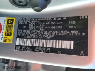 2015 Toyota Highlander Limited with VIN 5TDDKRFH8FS077024, listed as a Copart auction lot 75265984 with 130,597 mi miles and Non Repairable. Bid and sale history available at carsss.com. Image 14.