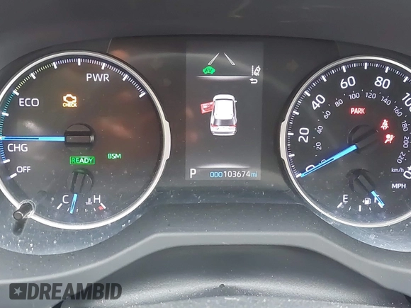 2019 Toyota RAV4 Hybrid LE with VIN JTMMWRFV3KJ012955, listed as a IAAI auction lot 42475244 with 103,674 mi miles and . Bid and sale history available at DreamBid. Image 7.