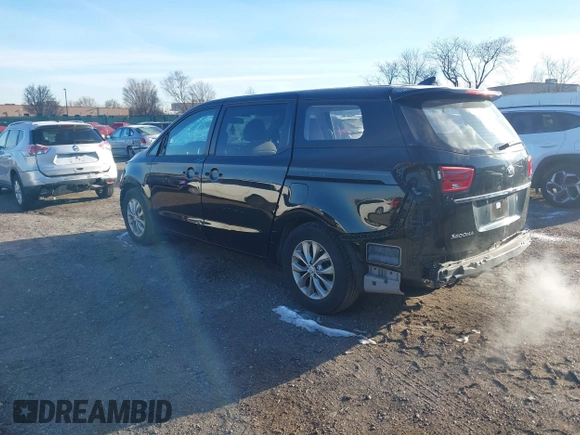 2019 Kia Sedona L with VIN KNDMA5C11K6539162, listed as a IAAI auction lot 41150477 with 76,847 mi miles. Bid and sale history available at carsss.com. Image 3.