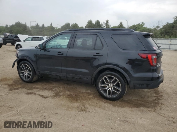 2019 Ford Explorer Sport z VIN 1FM5K8GT8KGA85349, wystawiony jako Copart lot #60400925 z przebiegiem 125 765 mil mil oraz Szkoda całkowita • Salvage title. Historia ofert i sprzedaży dostępna na DreamBid. Obrazek 2.