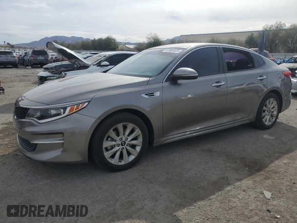 2016 Kia Optima LX with VIN 5XXGT4L39GG002437, listed as a Copart auction lot 47883825 with 126,134 mi miles and Salvage Title. Bid and sale history available at carsss.com. Image 1.