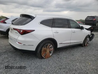 2023 Acura MDX Advance with VIN 5J8YE1H81PL026847, listed as a Copart auction lot 54119965 with 37,831 mi miles and Salvage title. Bid and sale history available at DreamBid. Image 3.