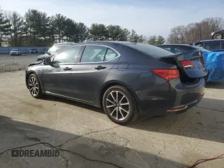2015 Acura TLX V6 Tech with VIN 19UUB3F59FA007808, listed as a Copart auction lot 48681395 with 0 mi miles and Salvage Title. Bid and sale history available at carsss.com. Image 2.