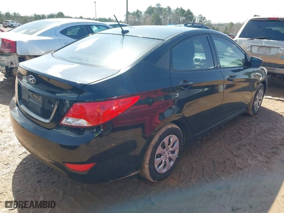 2016 Hyundai Accent SE with VIN KMHCT4AE6GU163076, listed as a IAAI auction lot 41727214 with 93,487 mi miles. Bid and sale history available at carsss.com. Image 4.