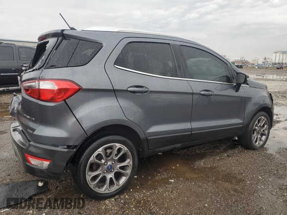 2019 Ford EcoSport Titanium z VIN MAJ3S2KE3KC261318, wystawiony jako Copart lot #47201385 z przebiegiem 71 959 mil mil oraz Szkoda całkowita • Salvage title. Historia ofert i sprzedaży dostępna na DreamBid. Obrazek 3.