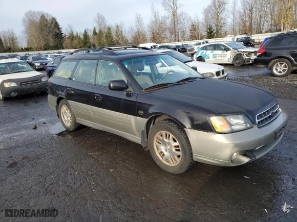 2001 Subaru Legacy Wagon Outback H6 L.L. Bean Edition with VIN 4S3BH806017671374, listed as a Copart auction lot 86381044 with 185,696 mi miles and Clean Title. Bid and sale history available at carsss.com. Image 4.