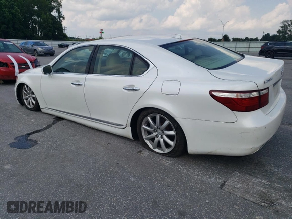 2008 Lexus LS 460 with VIN JTHBL46F485080239, listed as a Copart auction lot 64032705 with 157,873 mi miles and Salvage title. Bid and sale history available at DreamBid. Image 2.