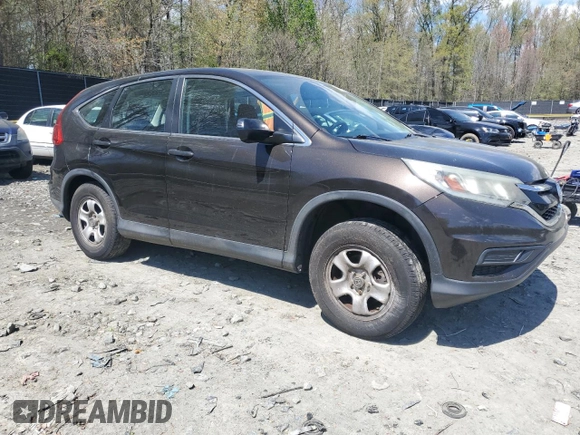 2015 Honda CR-V LX with VIN 2HKRM4H32FH621981, listed as a Copart auction lot 52135925 with 38,562 mi miles and Salvage Title. Bid and sale history available at DreamBid. Image 4.