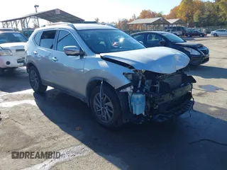2016 Nissan Rogue SV with VIN KNMAT2MV6GP733975, listed as a IAAI auction lot 40775934 with 68,718 mi miles and . Bid and sale history available at DreamBid. Image 1.