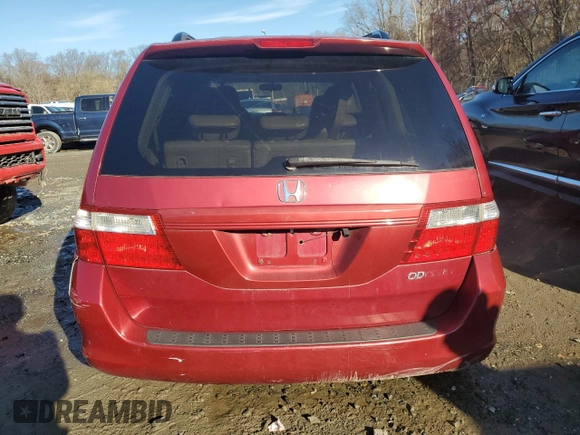 2005 Honda Odyssey EX-L with VIN 5FNRL38675B070239, listed as a Copart auction lot 49959515 with 217,089 mi miles and Salvage Title. Bid and sale history available at carsss.com. Image 6.