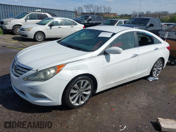 2011 Hyundai Sonata SE with VIN 5NPEC4AC1BH165655, listed as a IAAI auction lot 41874975 with 156,482 mi miles. Bid and sale history available at carsss.com. Image 2.
