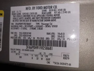2015 Ford Fusion SE with VIN 3FA6P0H91FR258681, listed as a IAAI auction lot 42072439 with 102,171 mi miles and . Bid and sale history available at DreamBid. Image 9.