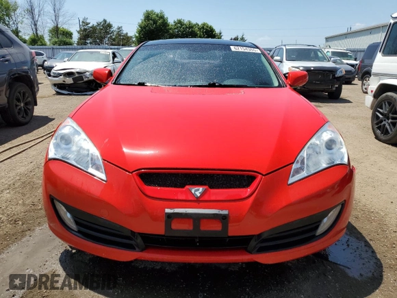 2011 Hyundai Genesis Coupe with VIN KMHHT6KD2BU058227, listed as a Copart auction lot 62154355 with 138,688 mi miles and Clean title. Bid and sale history available at DreamBid. Image 5.