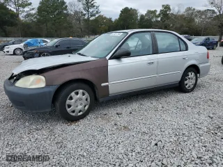 2000 Honda Civic VP with VIN 2HGEJ6612YH584853, listed as a Copart auction lot 87037754 with 169,552 mi miles and Salvage Title. Bid and sale history available at carsss.com. Image 1.