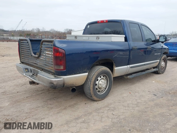 2005 Dodge Ram 2500 SLT with VIN 3D7KR28C95G742978, listed as a IAAI auction lot 41281967 with 161,544 mi miles. Bid and sale history available at carsss.com. Image 4.