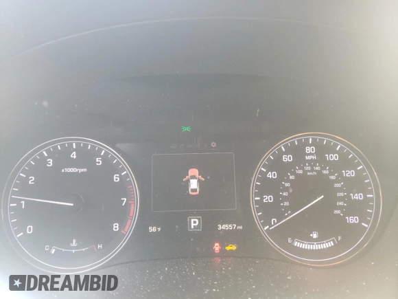 2015 Hyundai Genesis 3.8L with VIN KMHGN4JE0FU071228, listed as a Copart auction lot 52076305 with 34,557 mi miles and Salvage Title. Bid and sale history available at DreamBid. Image 9.