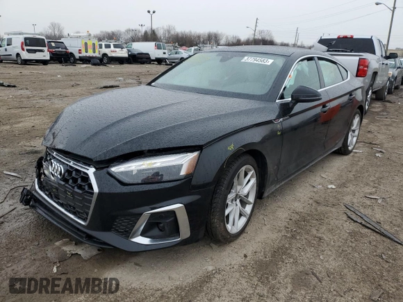 2023 Audi A5 Sportback S line Premium with VIN WAUDACF50PA012637, listed as a Copart auction lot 37794583 with Not provided miles and . Bid and sale history available at DreamBid. Image 1.