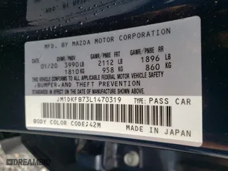 2020 Mazda CX-3 Sport with VIN JM1DKFB73L1470319, listed as a Copart auction lot 65948054 with 34,455 mi miles and Salvage Title. Bid and sale history available at carsss.com. Image 13.