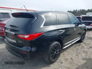 2013 Infiniti JX35 with VIN 5N1AL0MN0DC322283, listed as a IAAI auction lot 41743333 with 90,102 mi miles. Bid and sale history available at carsss.com. Image 4.