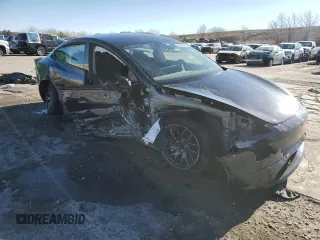 2025 Tesla Model 3 Long Range with VIN 5YJ3E1EA2SF932453, listed as a Copart auction lot 46695905 with 1,673 mi miles and Salvage Title. Bid and sale history available at carsss.com. Image 4.