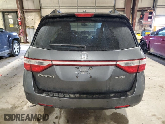 2013 Honda Odyssey Touring with VIN 5FNRL5H95DB012005, listed as a Copart auction lot 46259115 with 195,534 mi miles and Salvage Title. Bid and sale history available at carsss.com. Image 6.