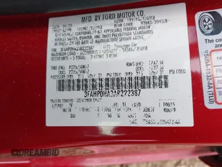 2010 Ford Fusion SE with VIN 3FAHP0HA3AR222387, listed as a IAAI auction lot 41652839 with 94,216 mi miles. Bid and sale history available at carsss.com. Image 9.