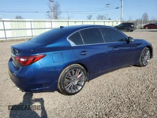 2018 Infiniti Q50 RED SPORT 400 with VIN JN1FV7AR0JM481270, listed as a Copart auction lot 53777515 with 42,555 mi miles and Clean Title. Bid and sale history available at carsss.com. Image 3.