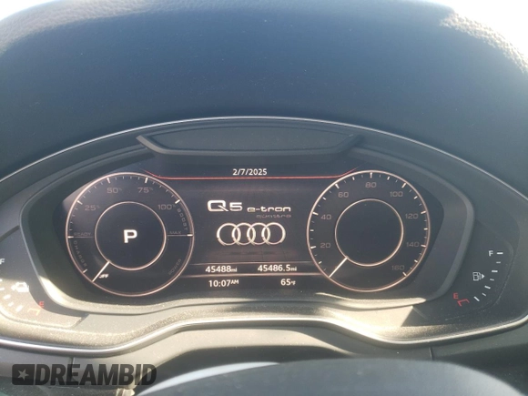 2020 Audi Q5 Premium Plus z VIN WA1E2AFY1L2049195, wystawiony jako Copart lot #43846705 z przebiegiem 45 488 mil mil oraz Szkoda całkowita • Salvage title. Historia ofert i sprzedaży dostępna na DreamBid. Obrazek 9.
