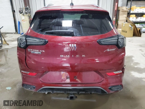 2024 Buick Encore GX Avenir with VIN KL4AMGSL3RB050251, listed as a Copart auction lot 43524885 with 7,752 mi miles and Salvage title. Bid and sale history available at DreamBid. Image 6.