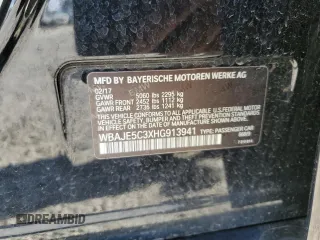 2017 BMW 5 Series 540i with VIN WBAJE5C3XHG913941, listed as a Copart auction lot 46063745 with 125,212 mi miles and Salvage Title. Bid and sale history available at carsss.com. Image 14.