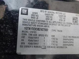 2011 GMC Sierra 1500 Work Truck z VIN 1GTN1TEX5BZ427988, wystawiony jako IAAI lot #41145994 z przebiegiem 152 219 mil mil oraz . Historia ofert i sprzedaży dostępna na DreamBid. Obrazek 9.