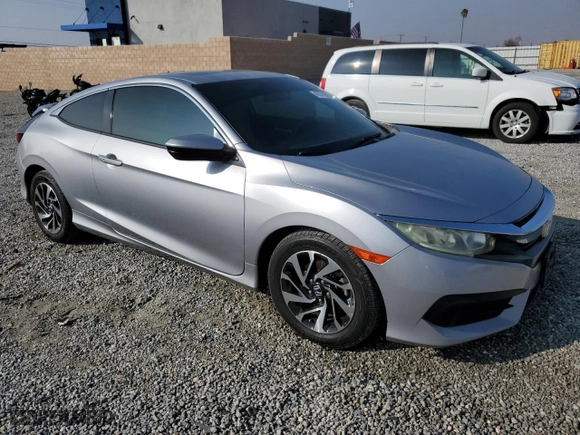 2018 Honda Civic Coupe LX-P with VIN 2HGFC4B08JH304407, listed as a Copart auction lot 43776615 with 82,304 mi miles and Salvage Title. Bid and sale history available at carsss.com. Image 4.