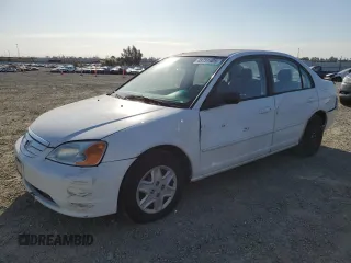 2003 Honda Civic LX z VIN 2HGES16563H606199, wystawiony jako Copart lot #48751405 z przebiegiem 190 282 mil mil oraz Czysty tytuł • Clean title. Historia ofert i sprzedaży dostępna na DreamBid. Obrazek 1.