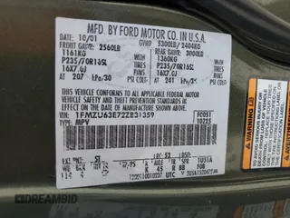 2002 Ford Explorer XLT with VIN 1FMZU63E72ZB31359, listed as a Copart auction lot 56964295 with Not provided miles and Clean title. Bid and sale history available at DreamBid. Image 13.