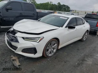 2021 Acura TLX w/Technology Package with VIN 19UUB5F41MA008113, listed as a Copart auction lot 48167985 with 47,213 mi miles and Salvage Title. Bid and sale history available at carsss.com. Image 1.