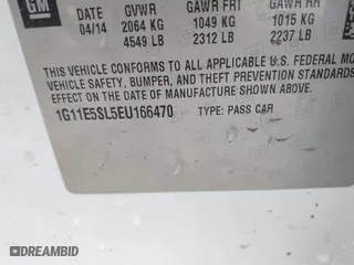 2014 Chevrolet Malibu LT with VIN 1G11E5SL5EU166470, listed as a IAAI auction lot 41974121 with 236,088 mi miles. Bid and sale history available at carsss.com. Image 9.