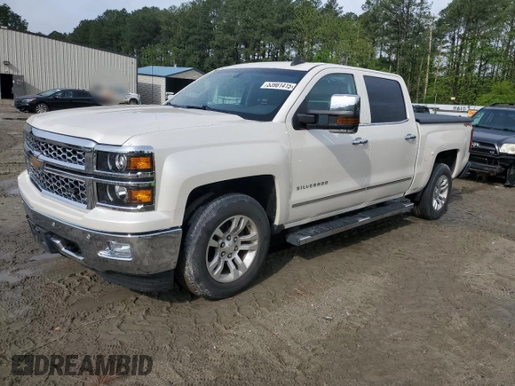 2015 Chevrolet Silverado 1500 LTZ with VIN 3GCUKSEC7FG294558, listed as a Copart auction lot 53981415 with 114,042 mi miles and Salvage Title. Bid and sale history available at DreamBid. Image 1.