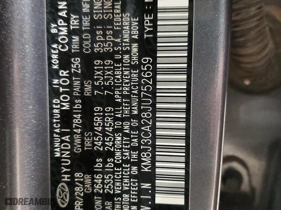 2018 Hyundai Tucson Value with VIN KM8J3CA28JU752659, listed as a Copart auction lot 51186925 with 181,657 mi miles and Clean Title. Bid and sale history available at carsss.com. Image 12.