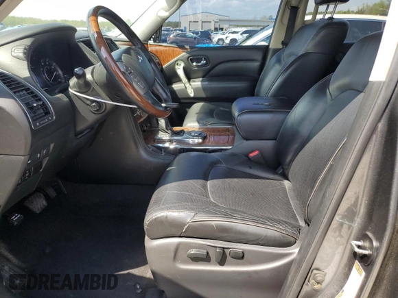 2018 Infiniti QX80 with VIN JN8AZ2NF0J9662455, listed as a Copart auction lot 51672675 with 145,131 mi miles and Salvage Title. Bid and sale history available at carsss.com. Image 7.