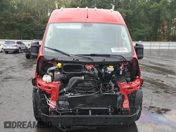 2018 Ram ProMaster Cargo with VIN 3C6URVHG9JE139419, listed as a Copart auction lot 72586384 with 56,539 mi miles and Salvage Title. Bid and sale history available at DreamBid. Image 5.